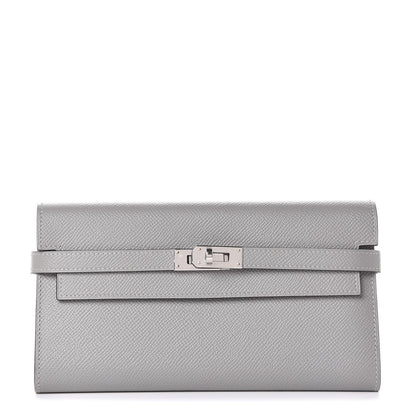 Hermes Epsom Kelly Longue Wallet Gris Mouette 1 of 9