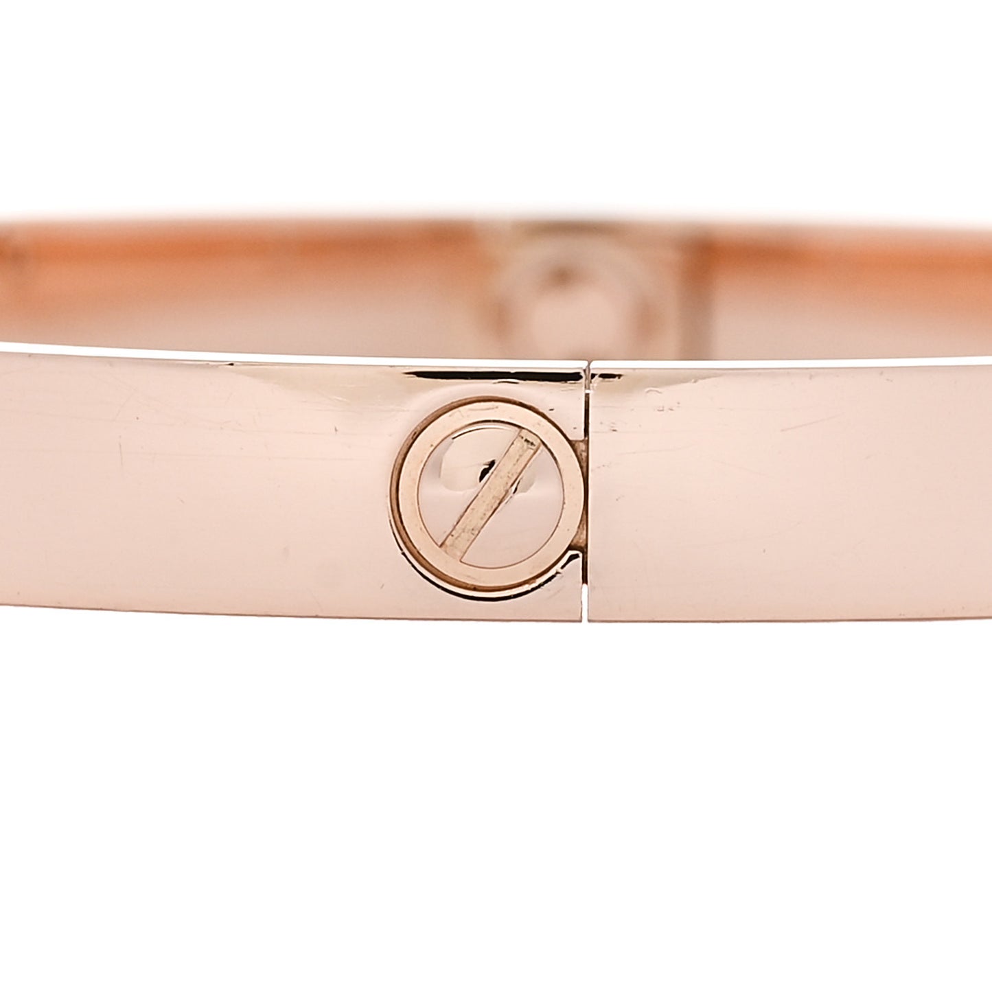18K Pink Gold 4 Diamond LOVE Bracelet 17