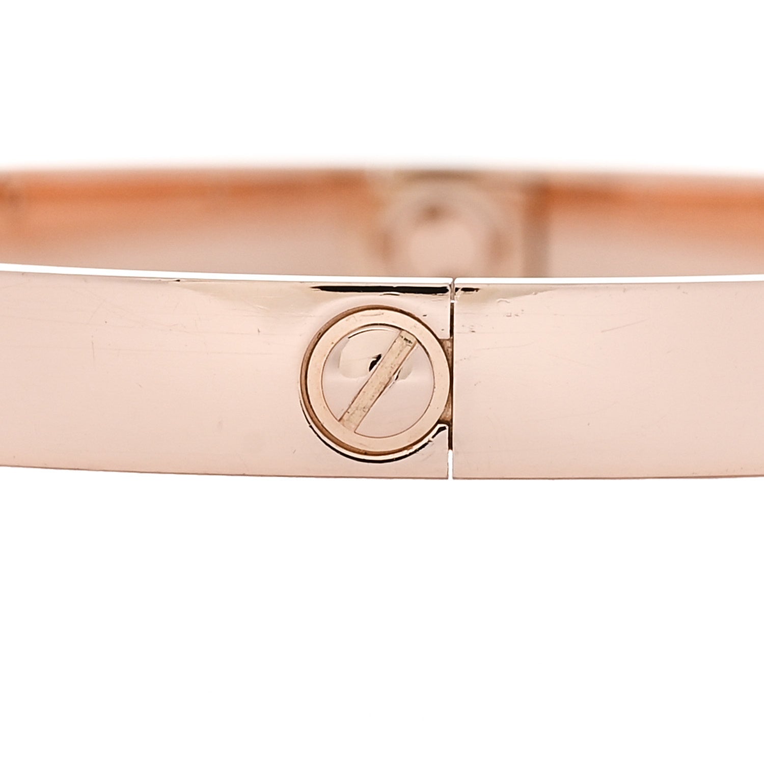 Cartier 18K Pink Gold 4 Diamond LOVE Bracelet 17 5 of 9