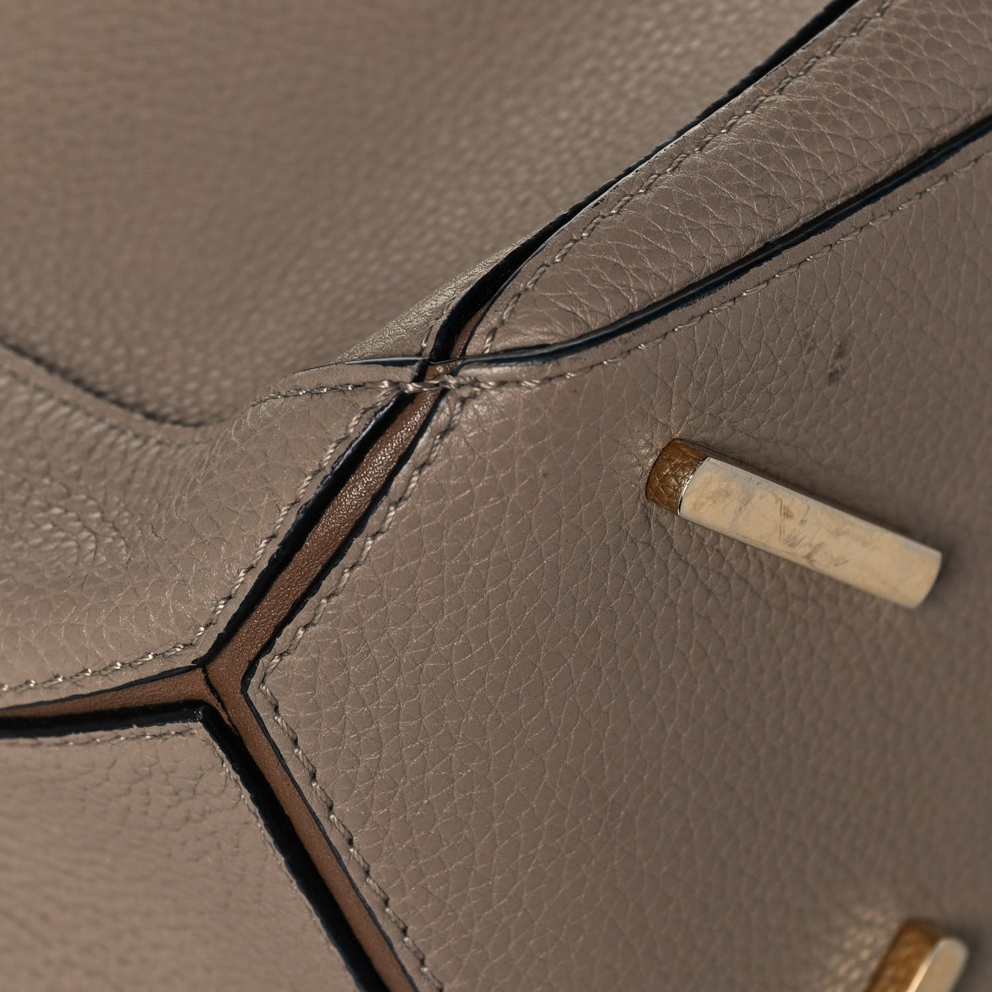 Calfskin Medium Puzzle Bag Sand Mink