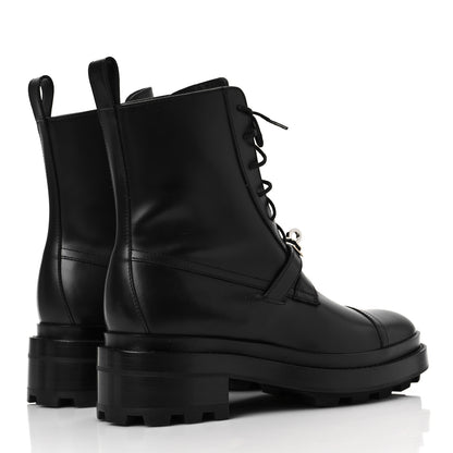 Hermes Glossed Calfskin Funk Ankle Boots 37.5 Black 4 of 7