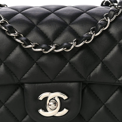 Chanel Lambskin Quilted Mini Rectangular Flap Black 8 of 12
