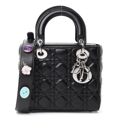 Christian Dior Lambskin Cannage Small Lucky Badges My Lady Dior Black 1 of 11