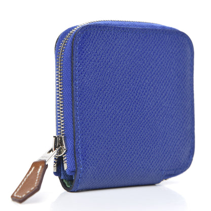 Hermes Epsom Silk'In Coin Purse Bleu Electrique 3 of 7