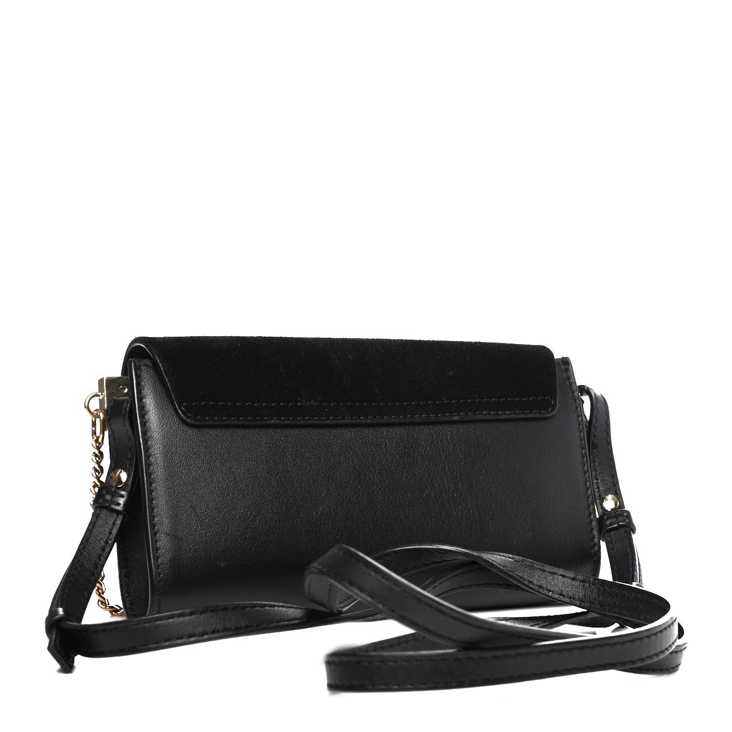 Chloe Suede Calfskin Mini Faye Shoulder Bag Black 2 of 4