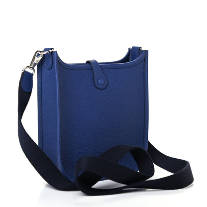 Hermes Taurillon Clemence Amazone Evelyne TPM Blue Saphir Blue Indigo 2 of 4