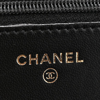 Chanel Lambskin Quilted Trendy CC Wallet On Chain WOC Black 6 of 13