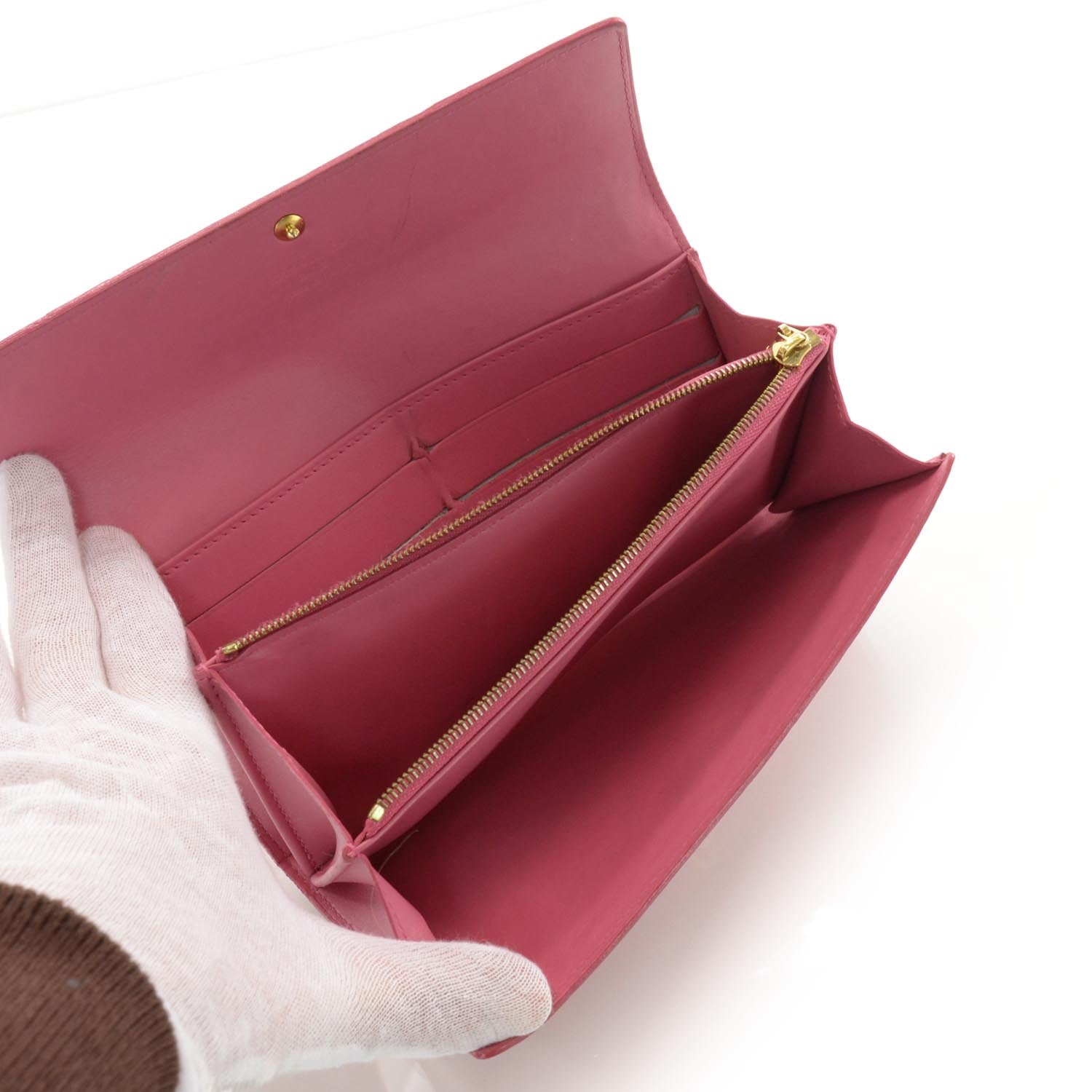Louis Vuitton Vernis Sarah Wallet Framboise 7 of 7