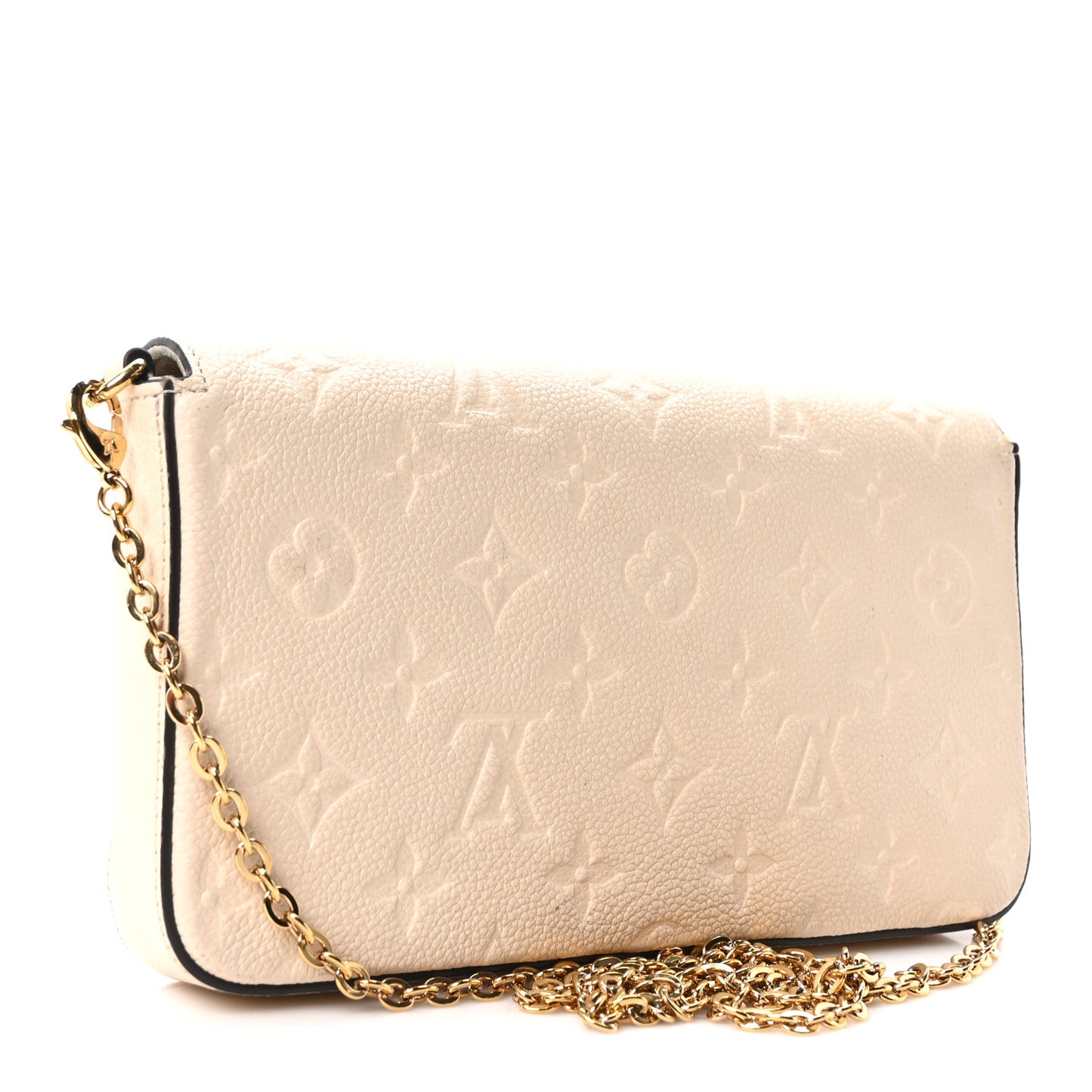Empreinte Pochette Felicie Chain Wallet Cream