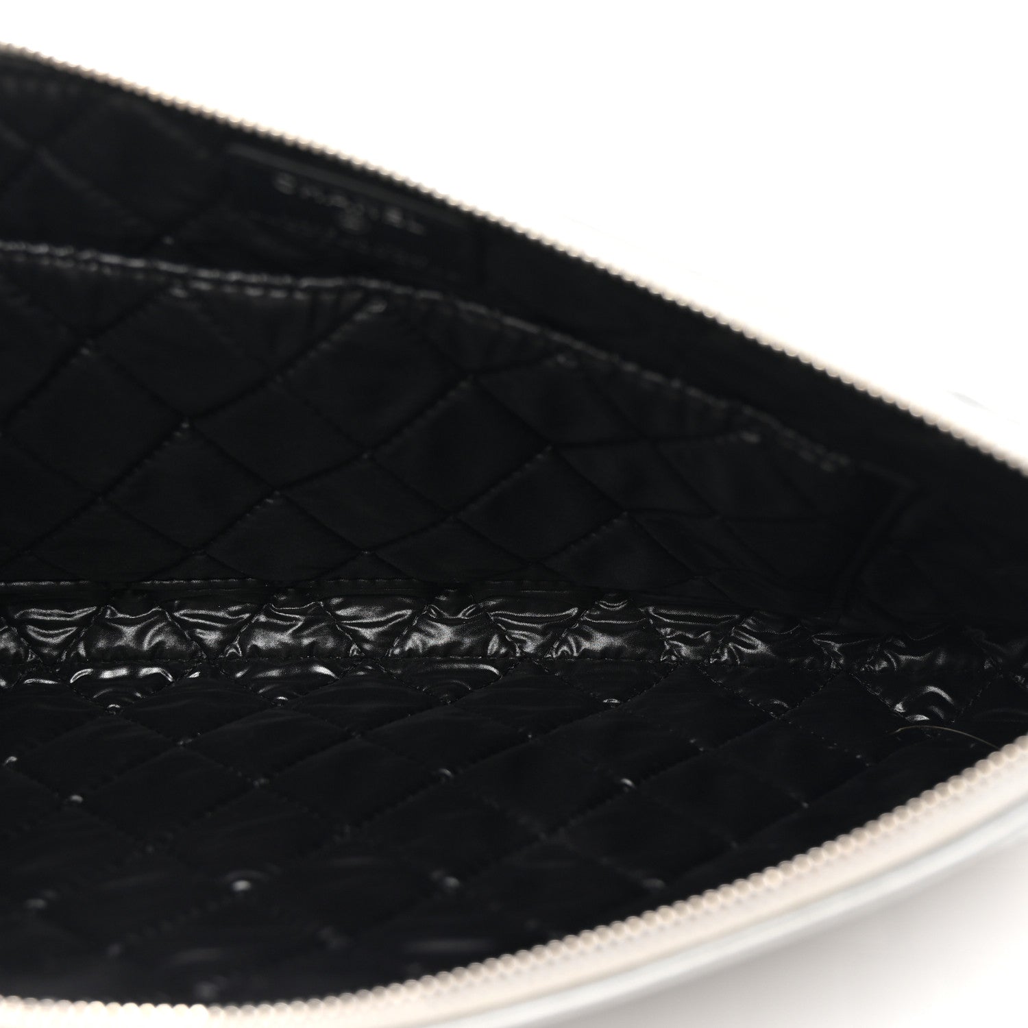 Chanel Metallic Calfskin Keyboard Pouch Silver 4 of 7
