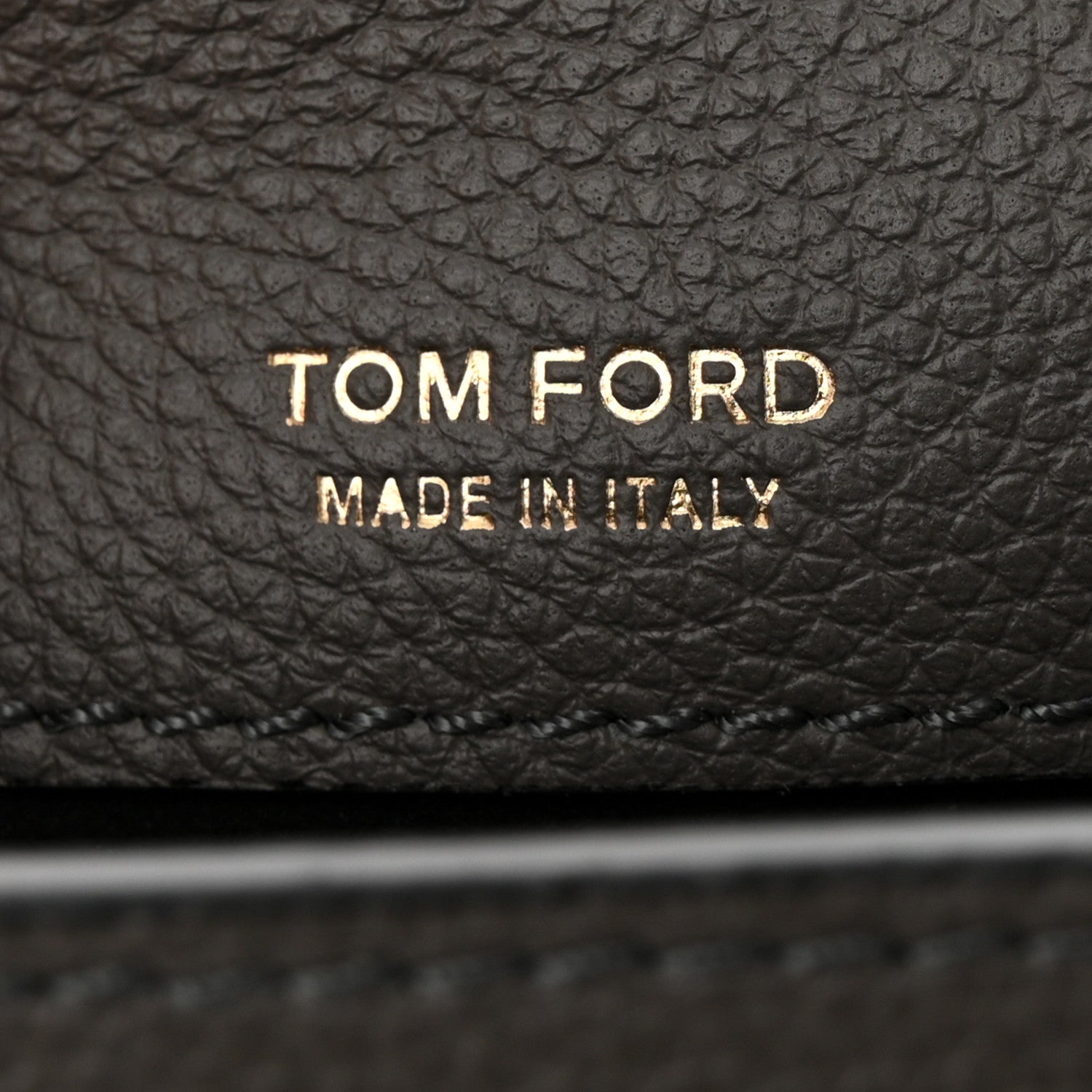 Tom Ford Grained Calfskin Mini T Clasp Tara Bag On Strap Graphite 6 of 10