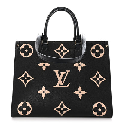 Louis Vuitton Empreinte Monogram Giant Onthego MM Black Beige 1 of 9