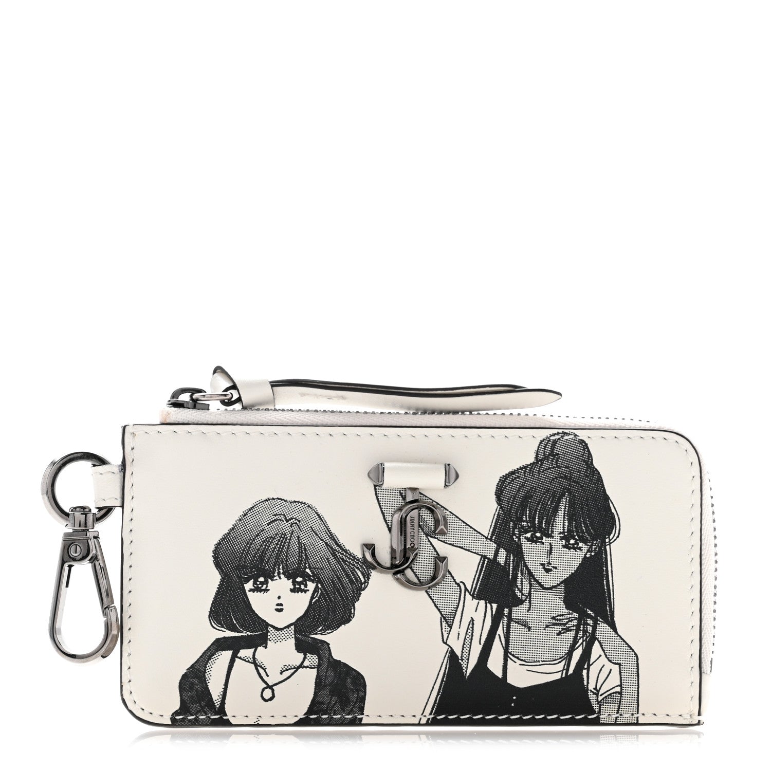 Jimmy Choo X SAILOR MOON Calfskin Setsuna Meio Hotaru Tomoe Lise Z Card Holder Black White 1 of 10