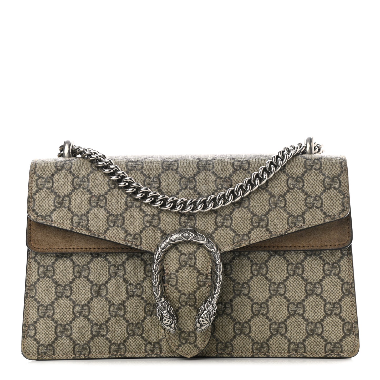 GG Supreme Monogram Small Dionysus Shoulder Bag Taupe