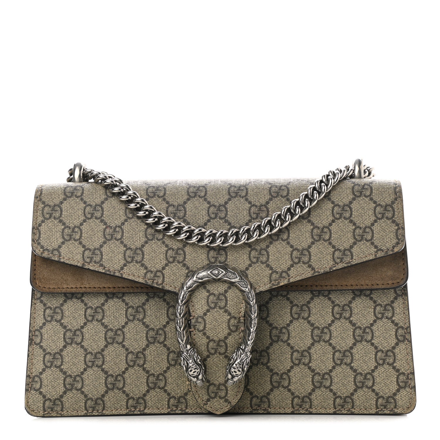 Gucci GG Supreme Monogram Small Dionysus Shoulder Bag Taupe 1 of 11