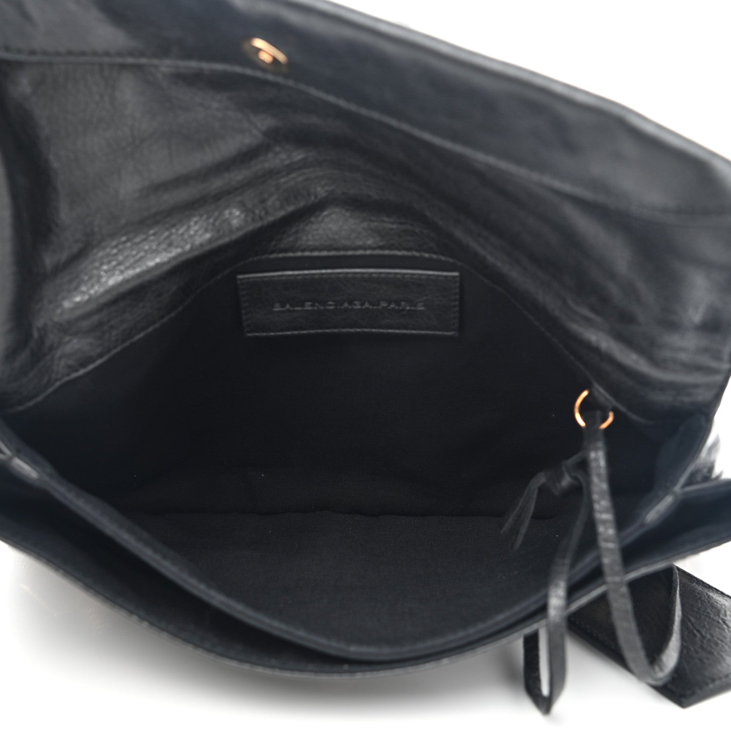 Balenciaga Agneau Giant 21 Rose Gold Hardware Envelope Clutch Black 7 of 12