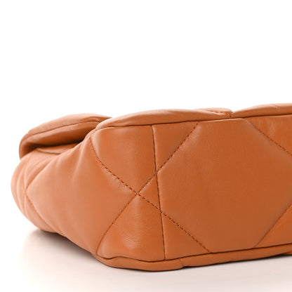Chanel Lambskin Quilted Medium Chanel 19 Flap Light Brown 9 of 11