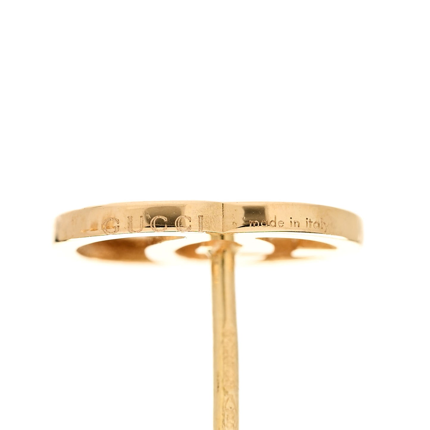 18K Yellow Gold Running G Stud Earrings