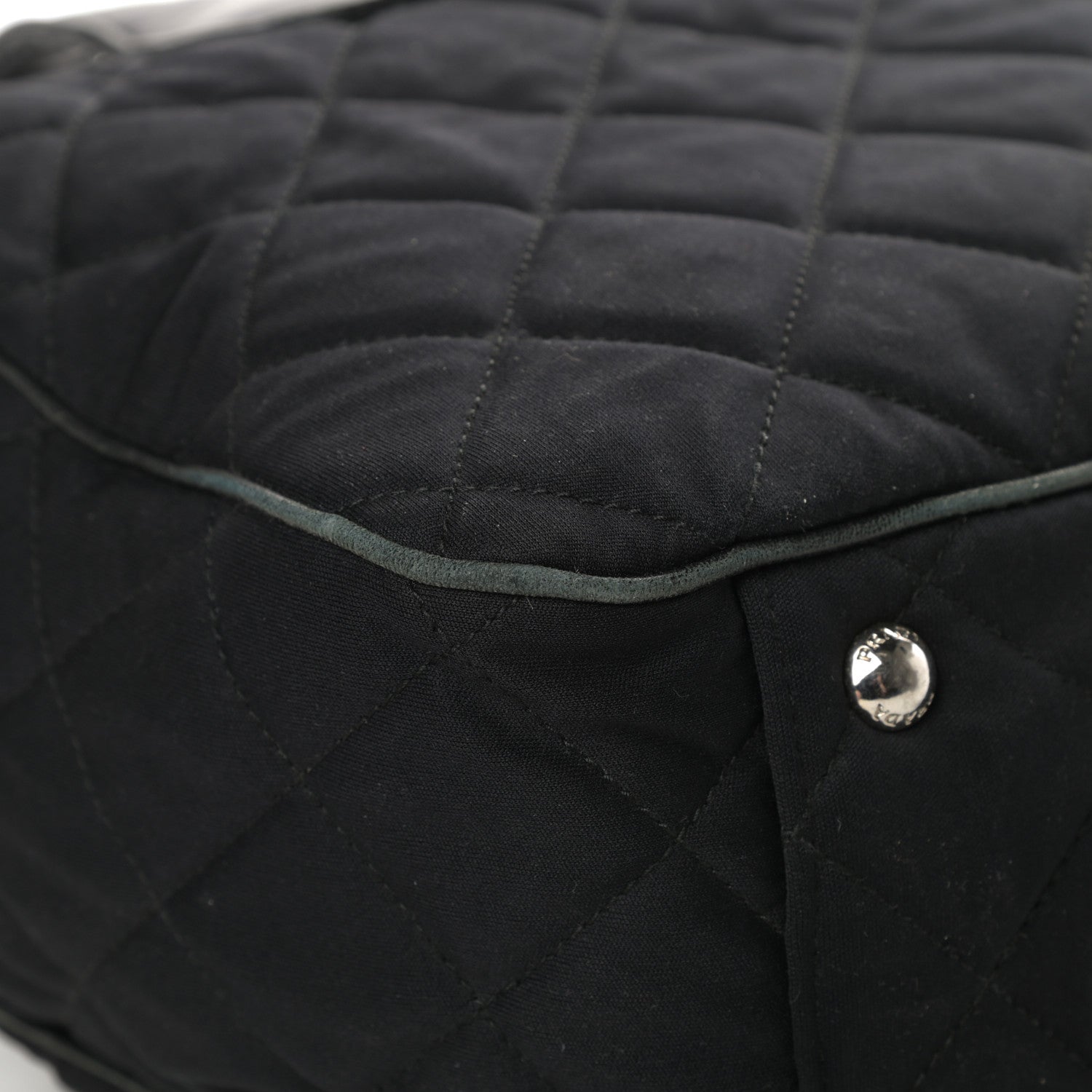 Prada Nylon Tessuto Impuntu Quilted Bowler Black 12 of 19