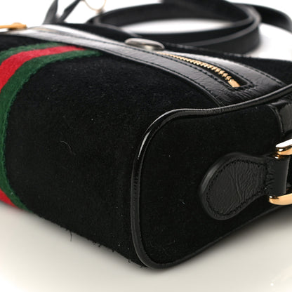 Gucci Suede Patent Web Mini Ophidia Shoulder Bag Black 10 of 10