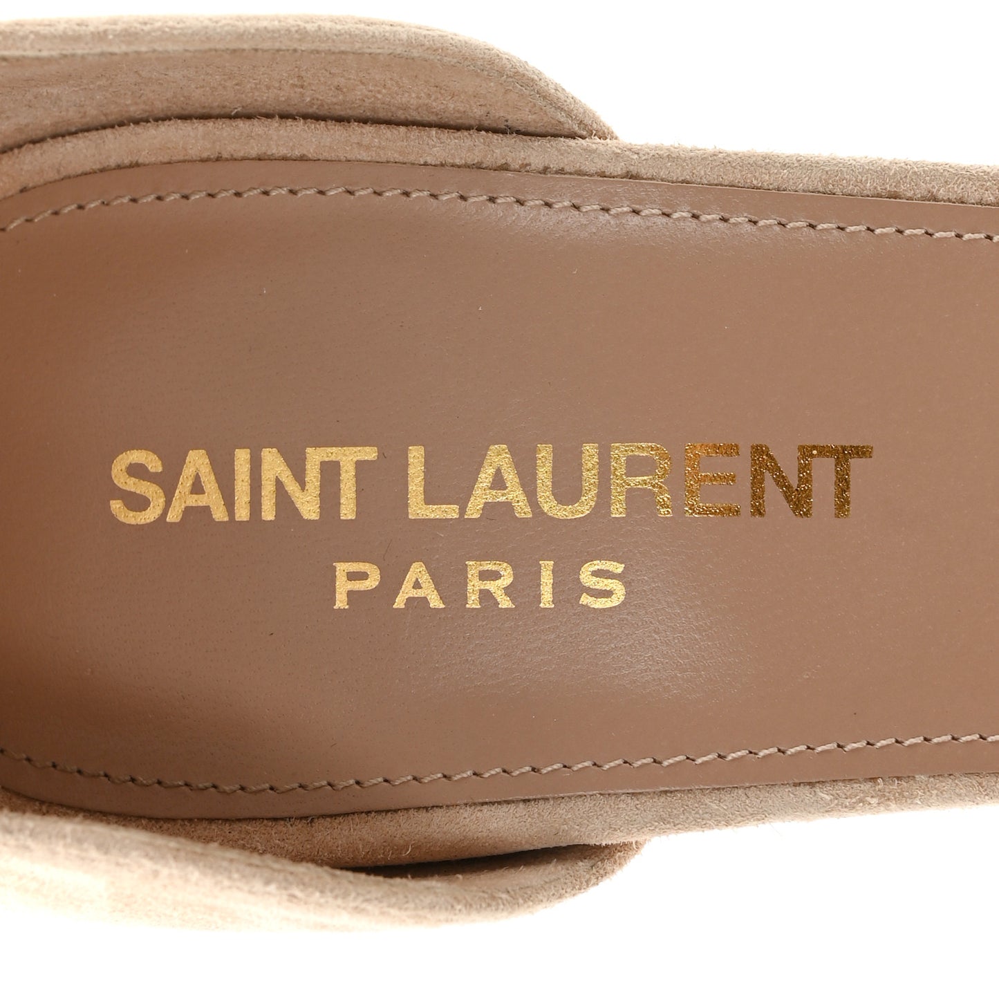 Suede Calfskin Opyum 110 Sandals Cachemere 38 Pale Gold