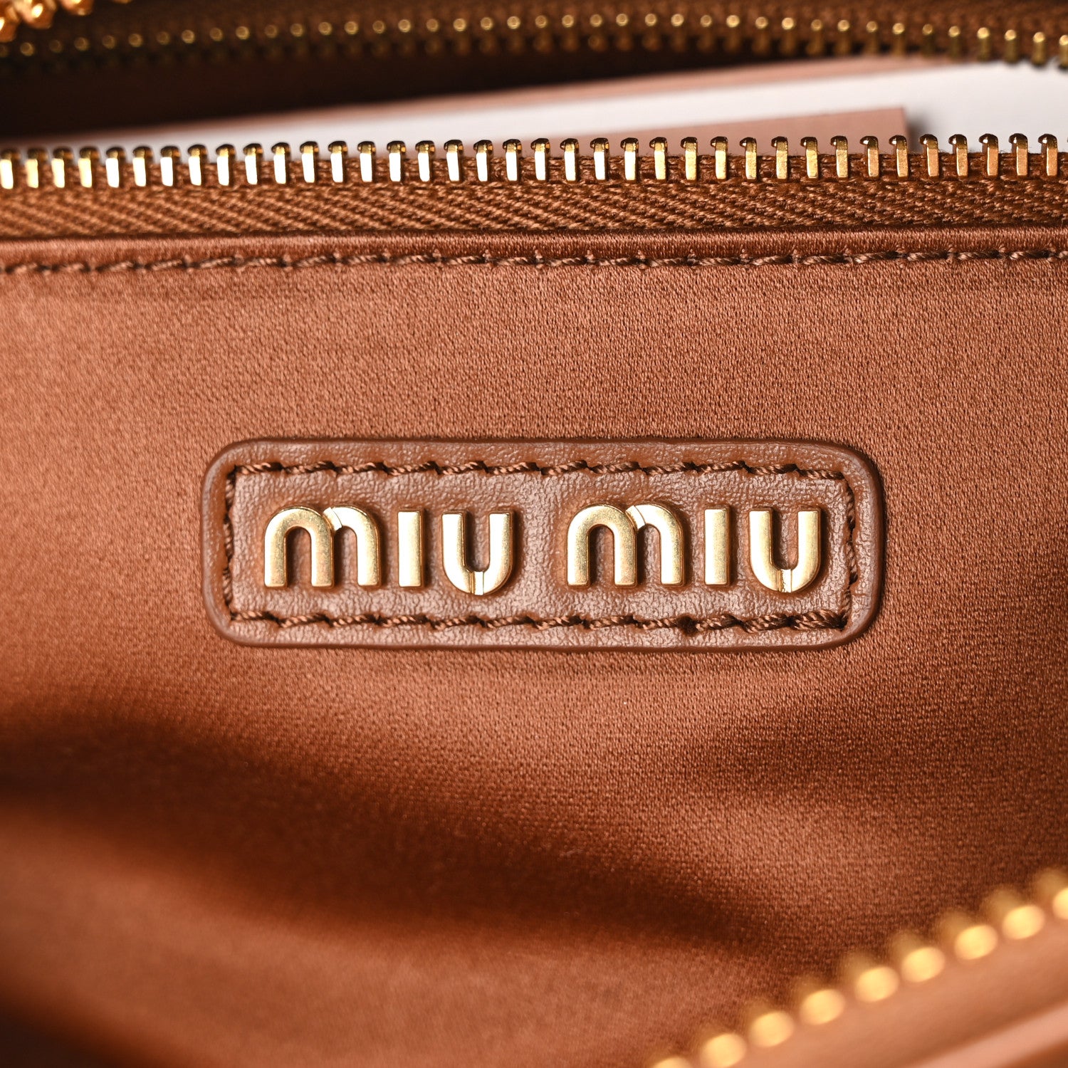 Miu Miu Soft Calf Softy Shoulder Bag Cognac 6 of 10