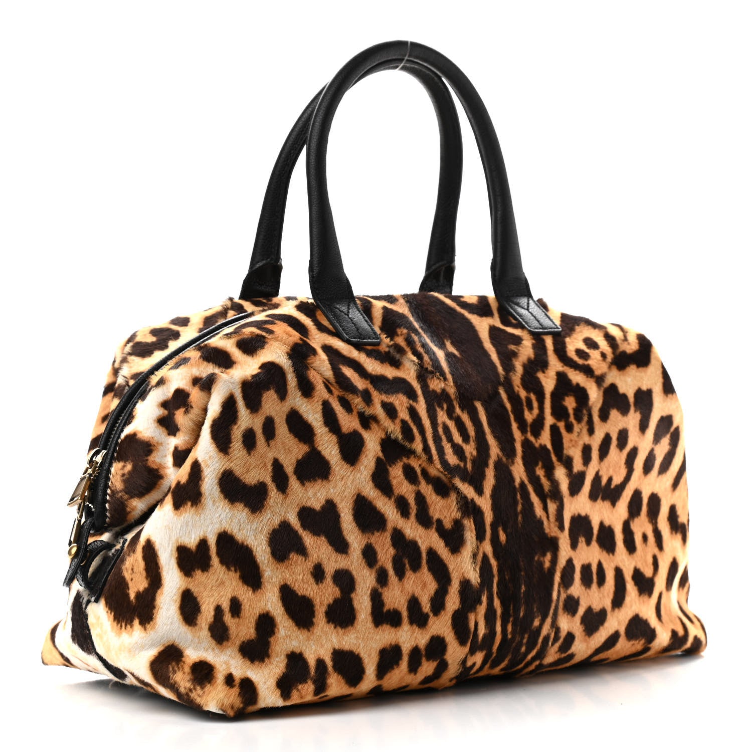 Saint Laurent Pony Hair Leopard Print Tote Black 3 of 15