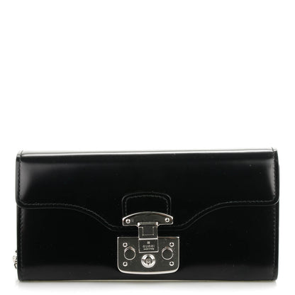 Gucci Regent Calfskin Lady Lock Wallet On Chain Black 1 of 6