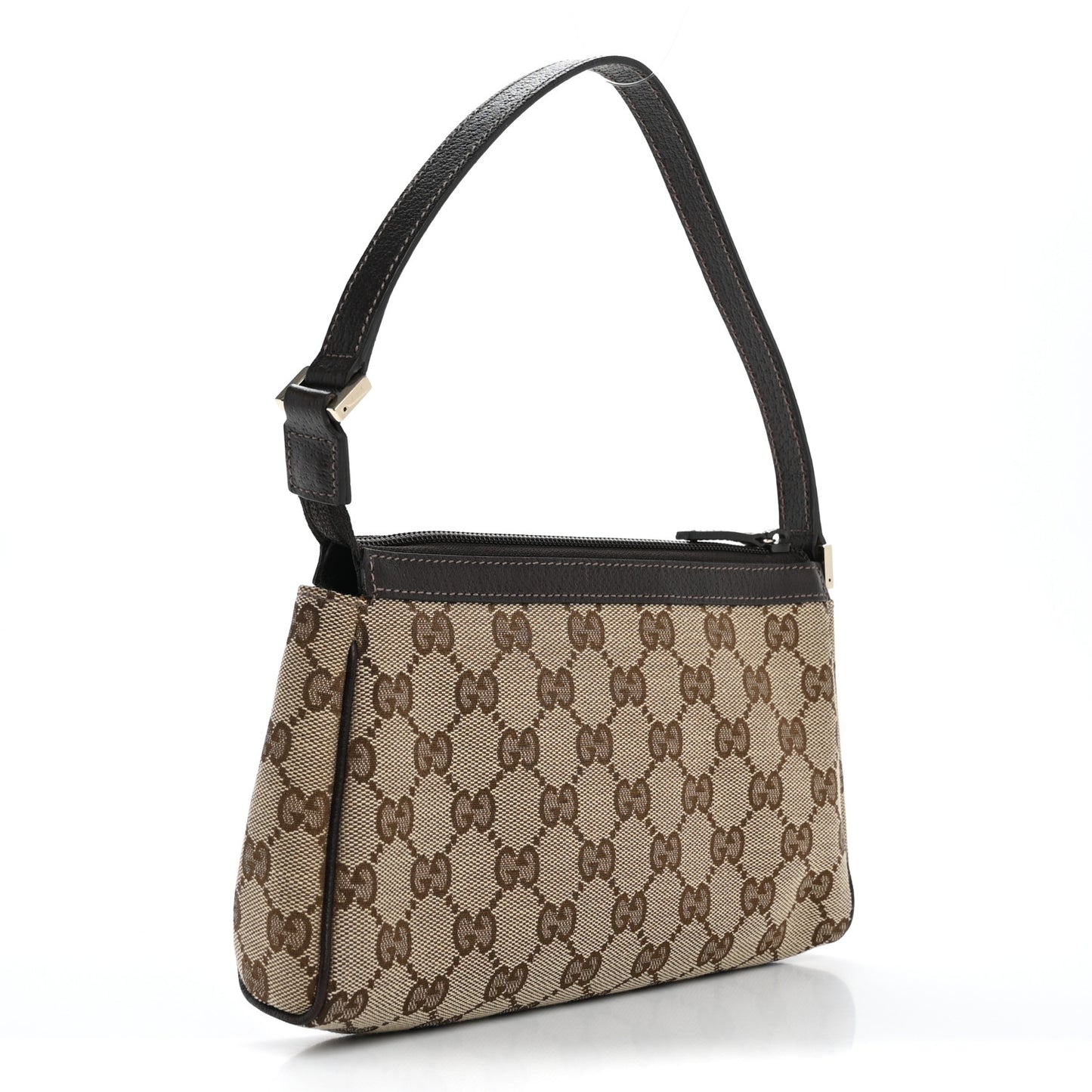 Monogram D Ring Cosmetic Case Brown