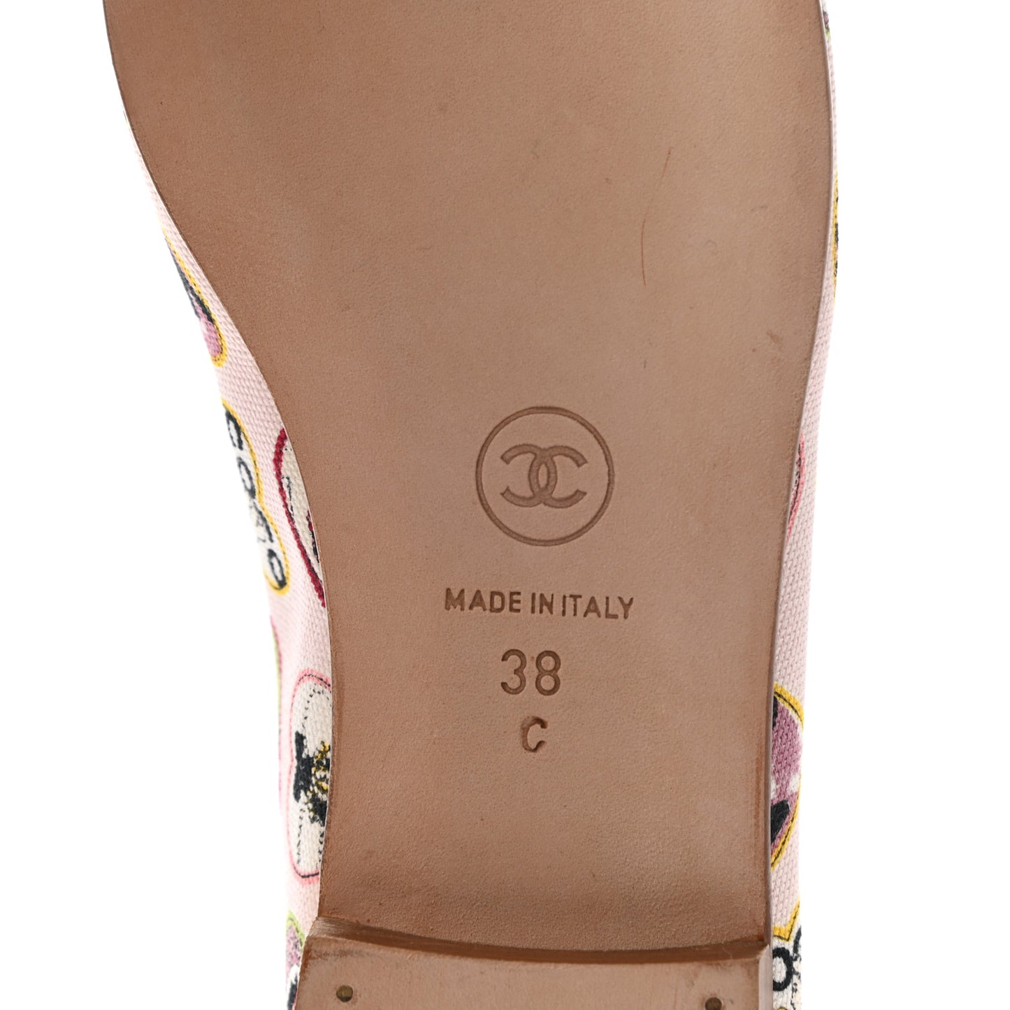 Canvas Patent Coco Hearts Cap Toe Ballerina Flats 38 Pink White