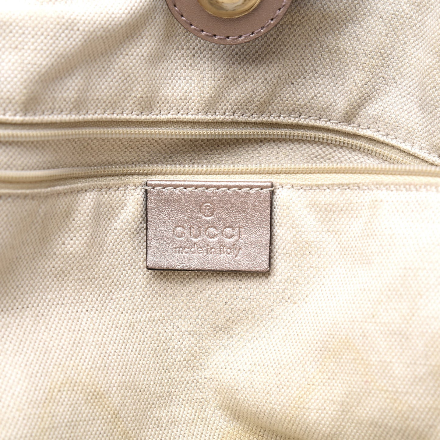 Metallic Microguccissima Large Sukey Tote Light Pink