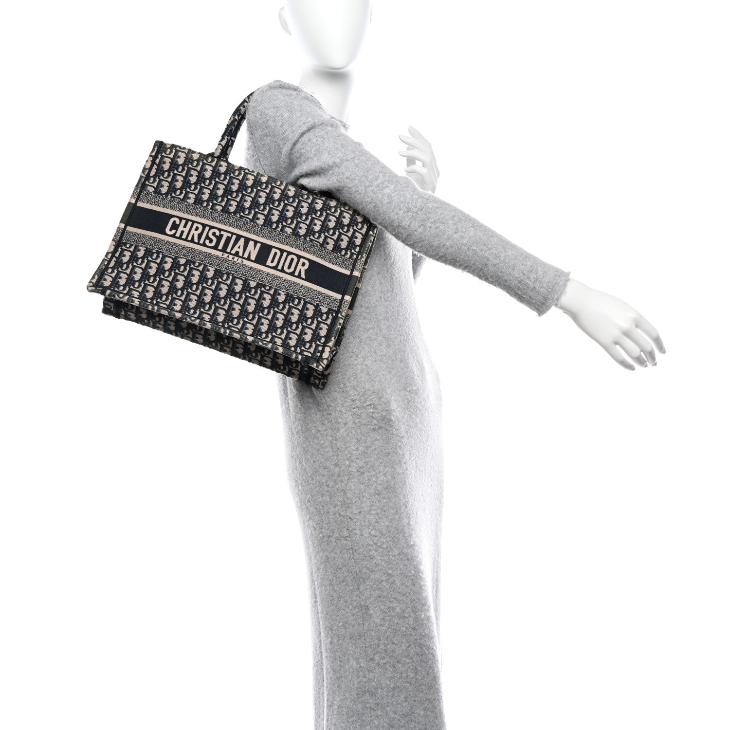 Christian Dior Oblique Medium Book Tote Blue Multicolor 2 of 12