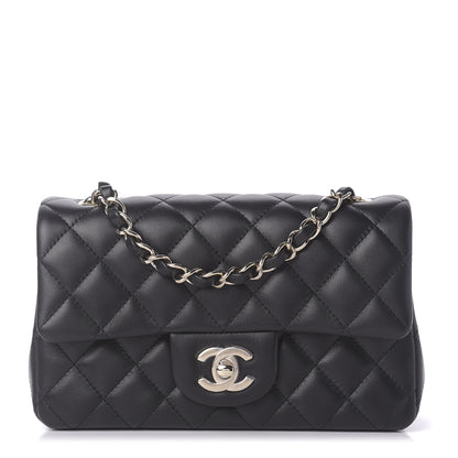 Chanel Lambskin Quilted Mini Rectangular Flap Black 1 of 11