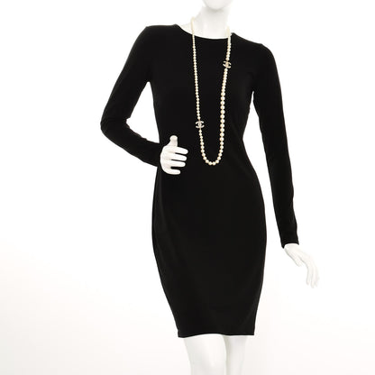 Chanel Graduated Pearl Crystal CC Long Necklace Light Gold 2 of 6