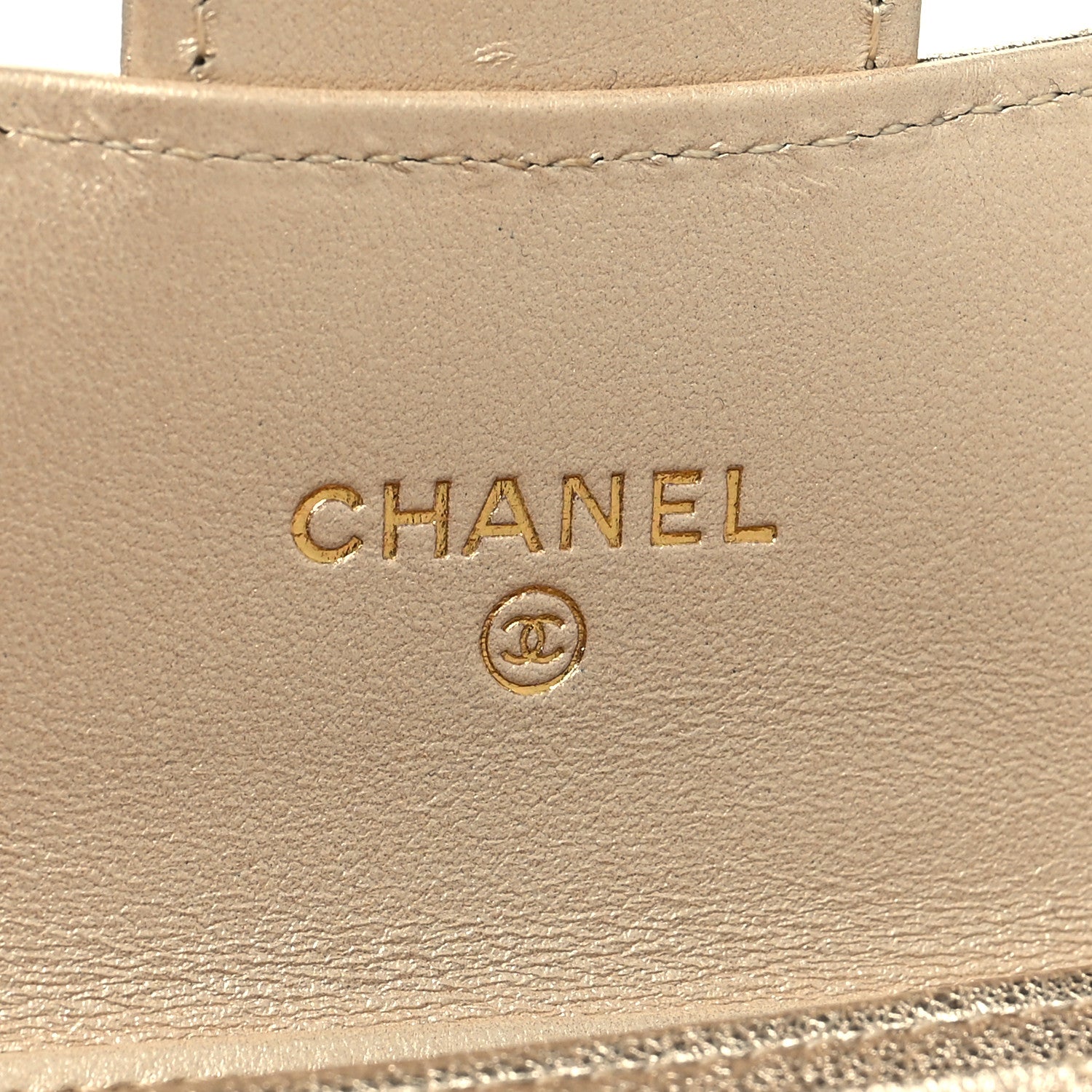 Chanel Metallic Lambskin Quilted Belt Bag Gold Gold 6 of 11