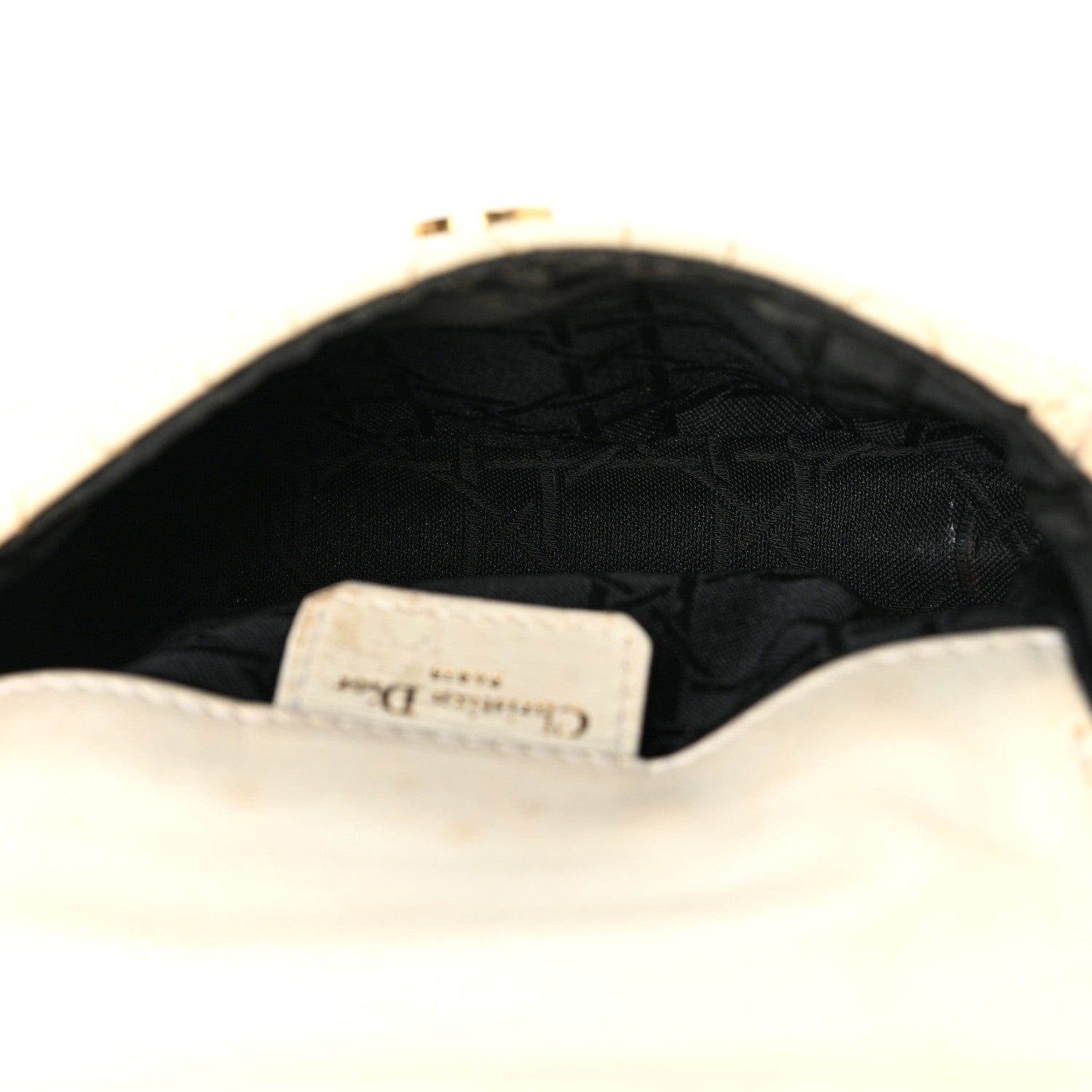 Christian Dior Patent Cannage Mini Crossbody Pouch White 5 of 9