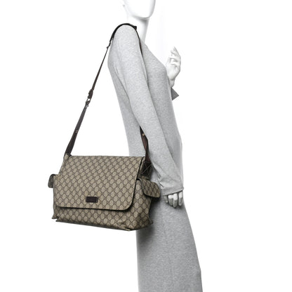 Gucci GG Plus Monogram Messenger Diaper Bag Dark Brown 2 of 11
