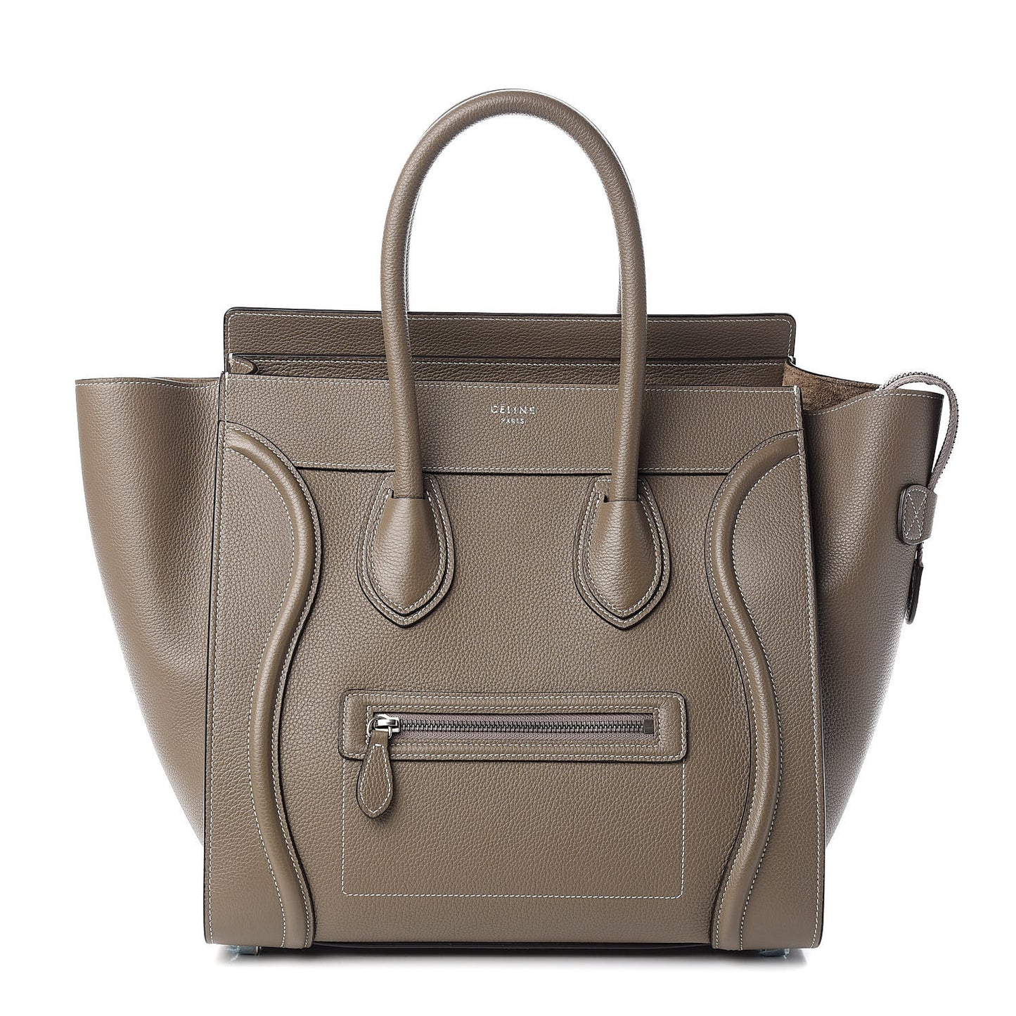 Drummed Calfskin Mini Luggage Souris