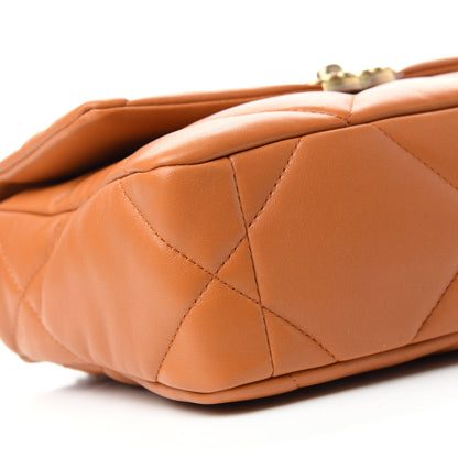 Chanel Lambskin Quilted Medium Chanel 19 Flap Light Brown 6 of 10