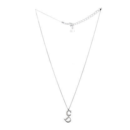 Christian Dior Metal CD Necklace Silver 3 of 6