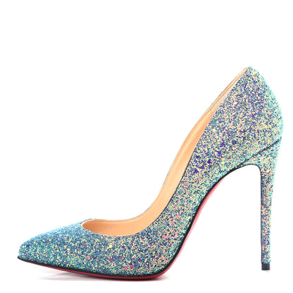 Christian Louboutin Glitter Pigalle Follies 100 Pumps 36.5 Dragonfly Etincelle 1 of 10