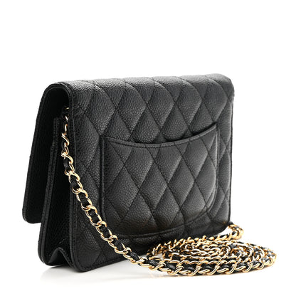 Chanel Caviar Quilted Wallet On Chain WOC Black 3 of 10