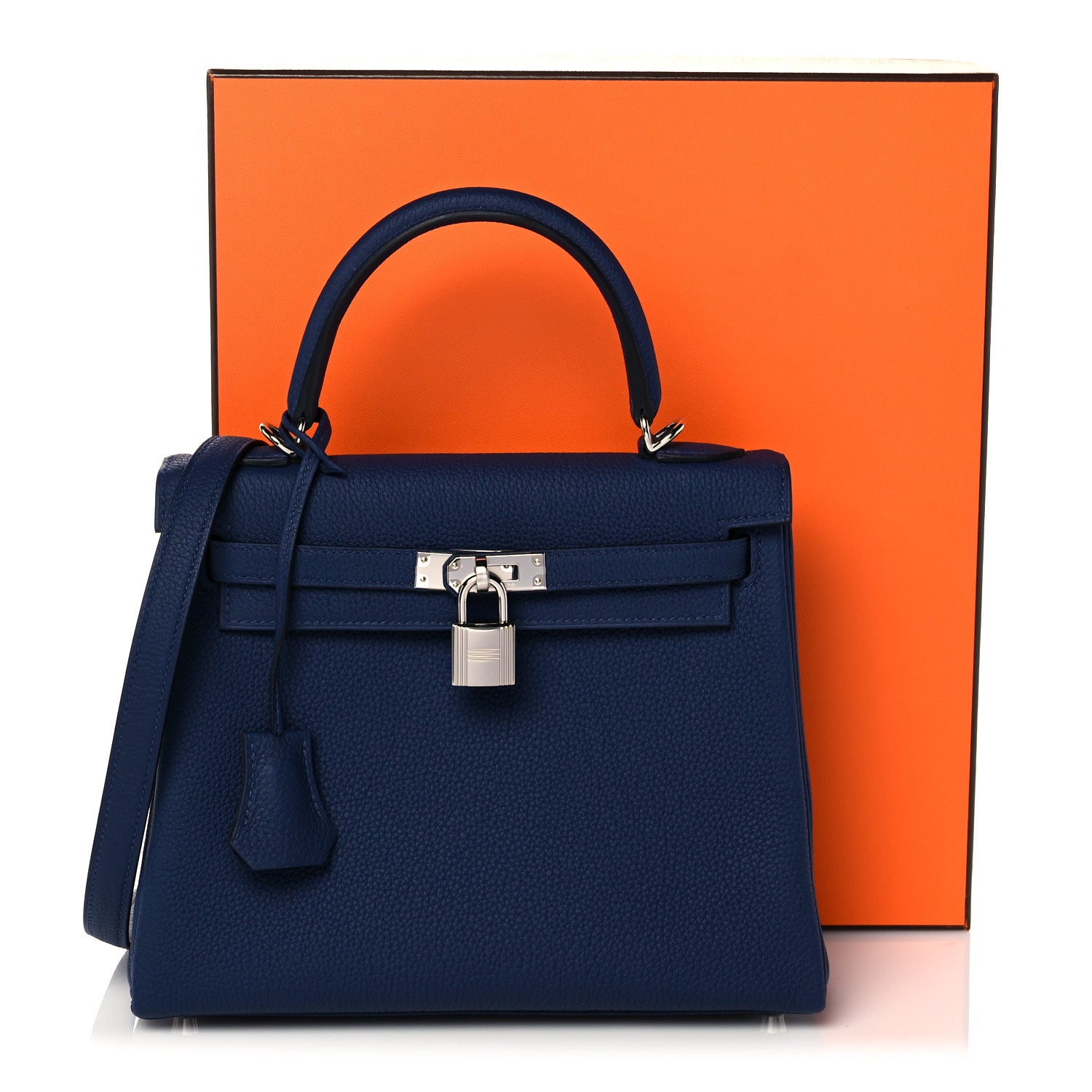 Hermes Togo Kelly Retourne 25 Bleu Saphir 10 of 10