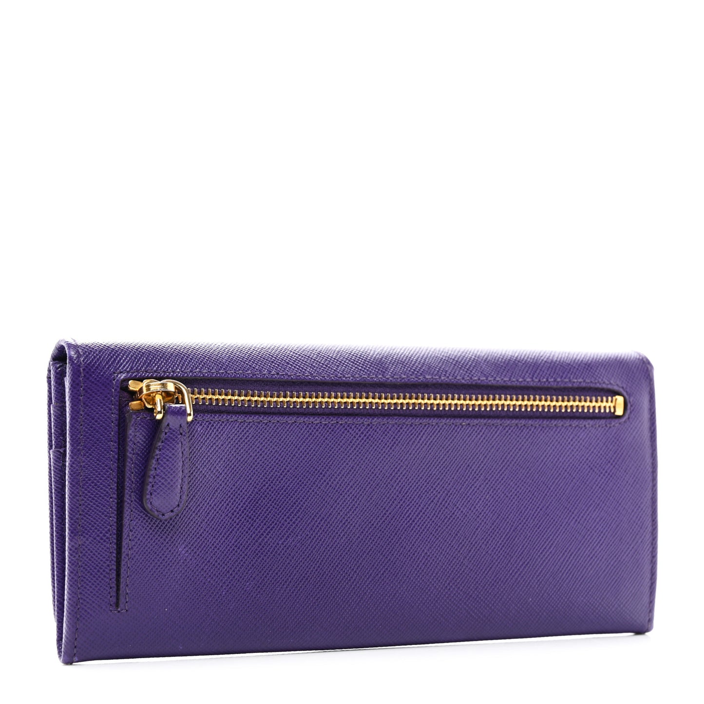 Saffiano Lux Metal Continental Flap Travel Wallet Viola