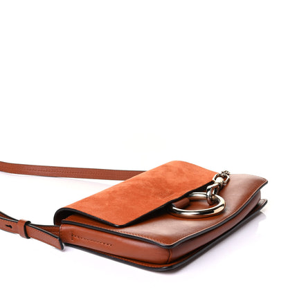 Chloe Suede Calfskin Small Faye Shoulder Bag Tobacco 3 of 7
