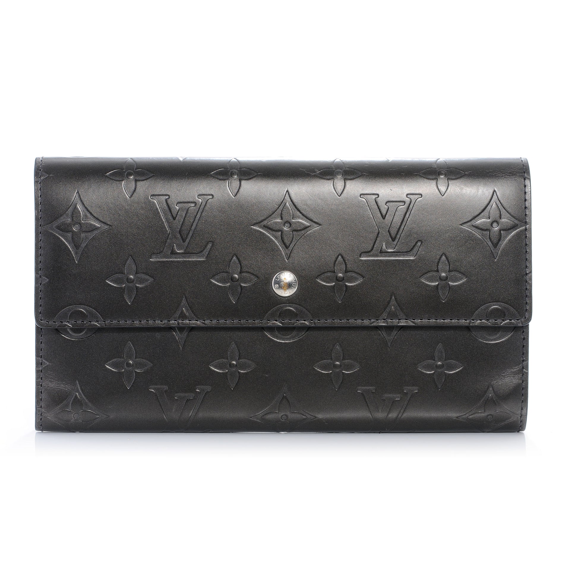 Louis Vuitton Mat Monogram Porte Tresor International Black 1 of 6