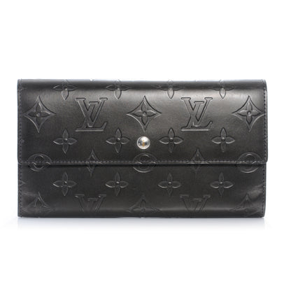 Louis Vuitton Mat Monogram Porte Tresor International Black 1 of 6