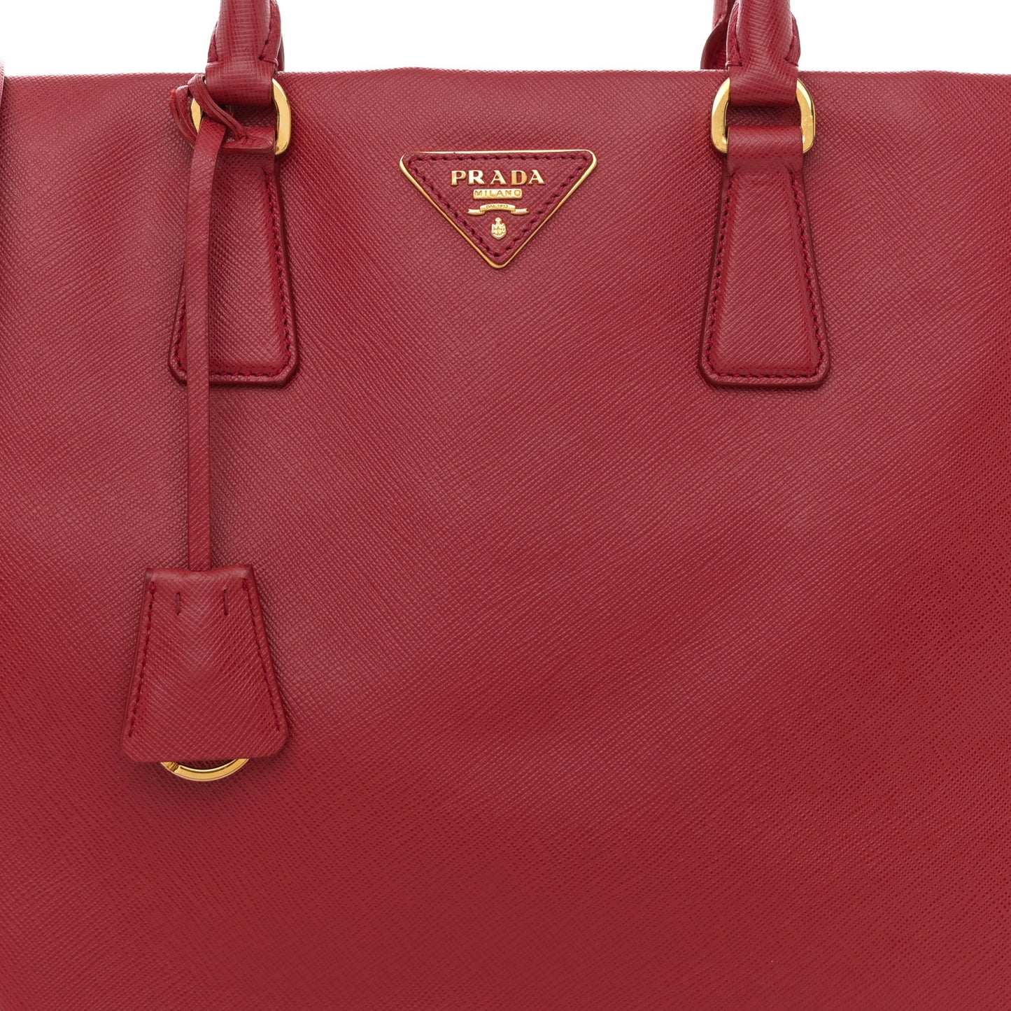 Saffiano Lux Medium Tote Fuoco