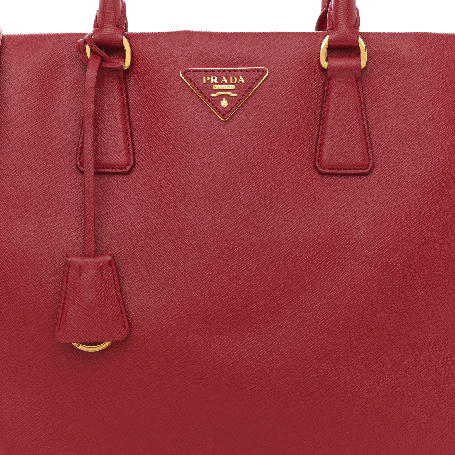 Prada Saffiano Lux Medium Tote Fuoco 8 of 11