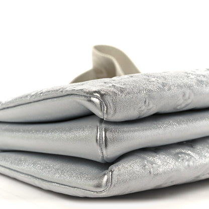 Louis Vuitton Metallic Lambskin Embossed Monogram Coussin PM  Silver 10 of 11